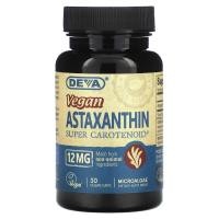 ราคา Deva, Vegan Astaxanthin Super Carotenoid, 12 mg , 30 Vegan Caps (DEV-00056)
