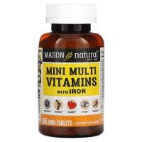 ราคา Mason Natural, Mini Multi Vitamins with Iron, 365 Mini Tablets (MAV-00003)