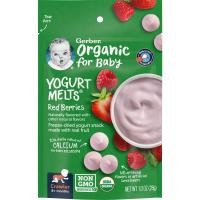 ราคา Gerber, Organic for Baby, Yogurt Melts, 8+ Months, Red Berries, 1 oz (28 g) (GBR-04829)