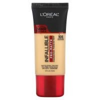 ราคา L'Oreal, Infallible Pro-Matte Foundation, 105 Natural Beige, 1 fl oz (30 ml) (LOE-29304)