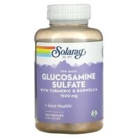ราคา Solaray, Two Daily Glucosamine Sulfate with Turmeric & Boswellia, 1,500 mg, 120 VegCaps (SOR-08152)