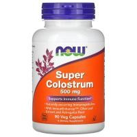 ราคา NOW Foods, Super Colostrum, 500 mg, 90 Veg Capsules (NOW-03232)