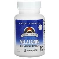 ราคา Source Naturals, Sleep Science, Melatonin, 1 mg, 300 Tablets (SNS-00721)