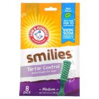 ราคา Arm & Hammer, Smilies, Tartar Control Dental Treats for Dogs, Medium, Mint , 8 Pieces (ARH-77470)
