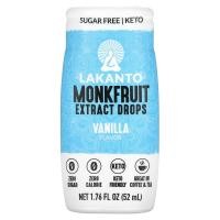 ราคา Lakanto, Monkfruit Extract Drops, Vanilla, 1.76 fl oz (52 ml) (LAK-00049)