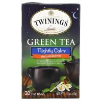 ราคา Twinings, ชาเขียว Nightly Calm ปราศจากคาเฟอีน บรรจุชา 20 ถุง ขนาด 1.41 ออนซ์ (40 ก.) (TWN-06926)