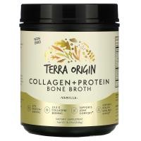 ราคา Terra Origin, Collagen + Protein Bone Broth, Vanilla, 16.43 oz (466 g) (TEO-00710)