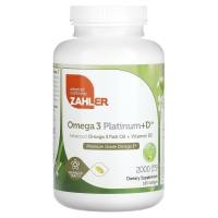 ราคา Zahler, Omega 3 Platinum+D, Advanced Omega 3 Fish Oil + Vitamin D3, 1,000 mg, 180 Softgels (ZAH-08057)