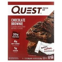 ราคา Quest Nutrition, Protein Bar, Chocolate Brownie, 4 Bars, 2.12 oz (60 g) Each (QST-00392)