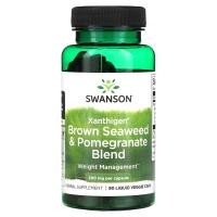ราคา Swanson, Xanthigen Brown Seaweed & Pomegranate Blend, 200 mg, 90 Liquid Veggie Caps (SWV-02775)