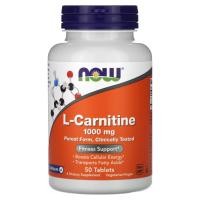 ราคา NOW Foods, L-Carnitine, 1,000 mg, 50 Tablets (NOW-00067)