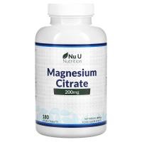 ราคา Nu U Nutrition, Magnesium Citrate, 200 mg, 180 Vegan Tablets (NUN-76005)
