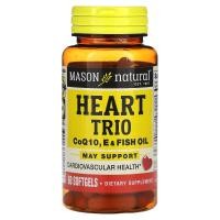 ราคา Mason Natural, Heart Trio, CoQ10, E & Fish Oil, 60 Softgels (MAV-14115)