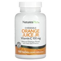 ราคา NaturesPlus, Orange Juice Jr Chewable Vitamin C, Natural Orange, 100 mg, 180 Tablets (NAP-02472)