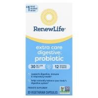 ราคา Renew Life, Extra Care Digestive Probiotic, 30 Billion CFU, 30 Vegetarian Capsules (REN-15862)