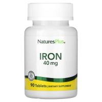 ราคา NaturesPlus, Iron, 40 mg, 90 Tablets (NAP-03410)