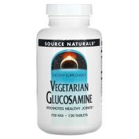 ราคา Source Naturals, Vegetarian Glucosamine, 750 mg, 120 Tablets (SNS-01825)