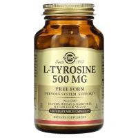 ราคา Solgar, L-Tyrosine, 500 mg, 100 Vegetable Capsules (SOL-02761)