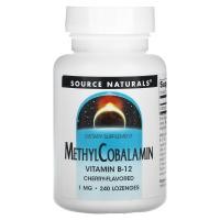 ราคา Source Naturals, MethylCobalamin (Vitamin B12), Cherry, 1 mg, 240 Lozenges (SNS-02679)