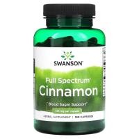 ราคา Swanson, Full Spectrum Cinnamon, 375 mg, 180 Capsules (SWV-11025)