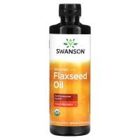 ราคา Swanson, Organic Flaxseed Oil, 16 fl oz (473 ml) (SWV-17003)