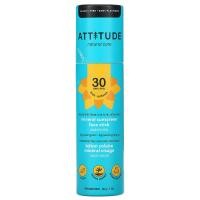 ราคา ATTITUDE, Kids, Mineral Sunscreen Face Stick, SPF 30, Unscented, 1 oz (30 g) (ATT-16042)