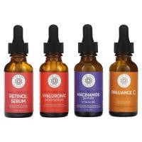 ราคา Pure Body Naturals, Facial Serum Set, 4 Piece Set, 1 fl oz (30 ml) Each (PBY-00764)