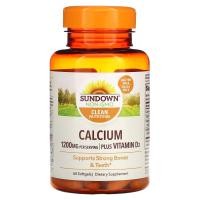 ราคา Sundown Naturals, Calcium, Plus Vitamin D3, 600 mg, 60 Softgels (SDN-00967)