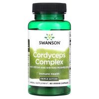 ราคา Swanson, Cordyceps Complex with Reishi and Shiitake Mushrooms, 60 Veggie Capsules (SWV-14231)