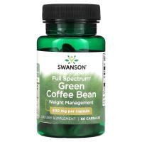 ราคา Swanson, Full Spectrum Green Coffee Bean, 400 mg, 60 Capsules (SWV-11522)