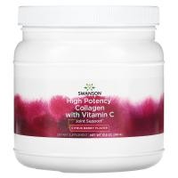 ราคา Swanson, High Potency Collagen with Vitamin C, Citrus Berry, 13.6 oz (385 g) (SWV-21025)