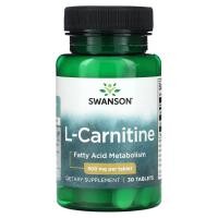 ราคา Swanson, L-Carnitine, 500 mg, 30 Tablets (SWV-11558)