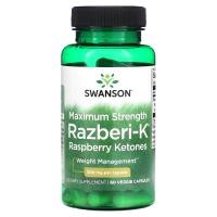 ราคา Swanson, Razberi-K, Raspberry Ketones, Maximum Strength, 500 mg, 60 Veggie Capsules (SWV-04078)