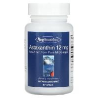 ราคา Allergy Research Group, Astaxanthin , AstaZine from Pure Microalgae, 12 mg, 60 softgels (ALG-78340)
