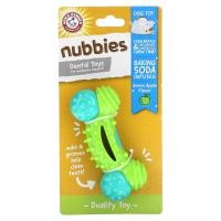 ราคา Arm & Hammer, Nubbies, Dental Toys for Moderate Chewers, Duality Toy, Green Apple, 1 Toy (ARH-93486)
