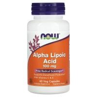 ราคา NOW Foods, Alpha Lipoic Acid, 100 mg, 60 Veg Capsules (NOW-03040)