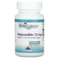 ราคา Nutricology, Astaxanthin, 12 mg, 60 Softgels (ARG-58340)