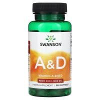 ราคา Swanson, Vitamins A and D, 250 Softgels (SWV-01004)