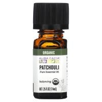 ราคา Aura Cacia, Pure Essential Oil, Organic Patchouli, 0.25 fl oz (7.4 ml) (AUR-90805)