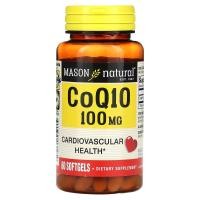 ราคา Mason Natural, Co Q10, 100 mg, 60 Softgels (MAV-13195)
