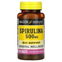 ราคา Mason Natural, Spirulina, 500 mg, 100 Tablets (MAV-07661)