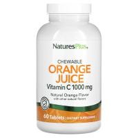 ราคา NaturesPlus, Chewable Orange Juice Vitamin C, Orange, 1,000 mg, 60 Tablets (NAP-02468)