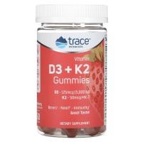 ราคา Trace Minerals ®, Vitamin D3 + K2 Gummies, Strawberry, 60 Gummies (TMR-00754)