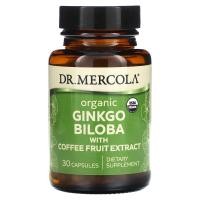 ราคา Dr. Mercola, Organic Ginkgo Biloba with Coffee Fruit Extract, 30 Capsules (MCL-03655)