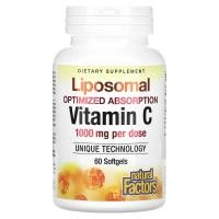 ราคา Natural Factors, Liposomal Vitamin C, 500 mg, 60 Softgels (NFS-01323)