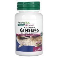 ราคา NaturesPlus, Herbal Actives, American Ginseng, 250 mg, 60 Vegan Capsules (NAP-07100)