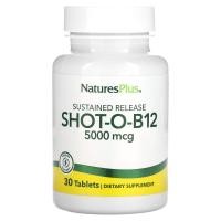 ราคา NaturesPlus, Shot-O-B12, 5000 mcg, 30 Tablets (NAP-01735)