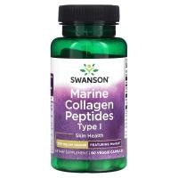 ราคา Swanson, Marine Collagen Peptides Type 1, 500 mg, 60 Veggie Capsules (SWV-11810)