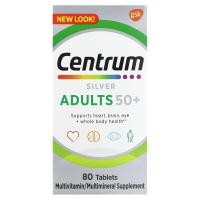 ราคา Centrum, Silver, Adults 50+, 80 Tablets (CEM-46381)