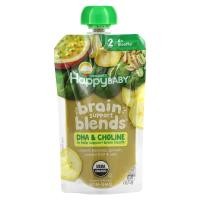 ราคา Happy Family Organics, Happy Baby, Brain Support Blends, 6+ Months, Organic Bananas, Spinach, Passion Fruit & Oats, 4 oz (113 g) (HAP-01675)